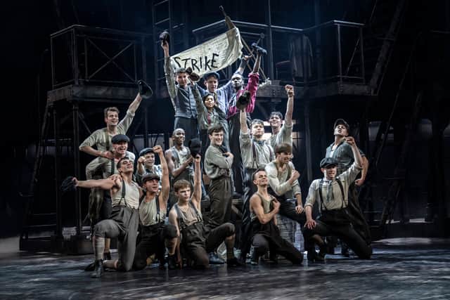 The cast of Disney’s Newsies. Photo: Johan Persson