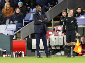  Patrick Vieira, Manager of Crystal Palace reacts during the Premier League match between Crystal Palace and Fulham FC  (Photo by Henry Browne/Getty Images)