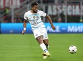 Reece James of Chelsea FC in action during the UEFA Champions League group E match between AC Milan and Chelsea FC at Giuseppe Meazza Stadium 