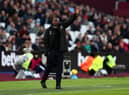Crystal Palace Manager  Patrick Vieira instructs his team during the Premier League match between West Ham United and Crystal Palace 