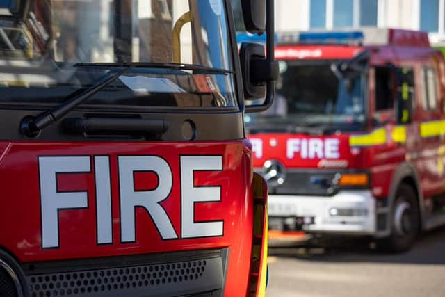 A person has died in a car fire in Clapham. Photo: LFB