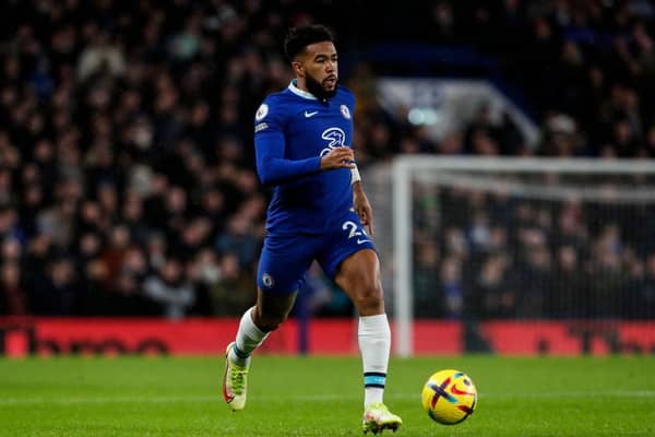 Chelsea’s English defender Reece James controls the ball during the English Premier League football match between (Photo by IAN KINGTON/AFP via Getty Images)