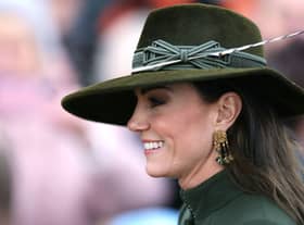 Catherine, Princess of Wales, attends the Christmas Day service at St Mary Magdalene Church in Sandringham on December 25. 