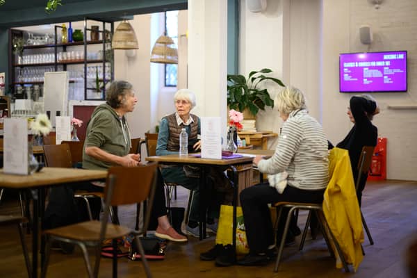 Elderly people at a London “warm bank”, where people can socialise, work and rest without worrying about heating their homes during the winter months. Photo: Getty