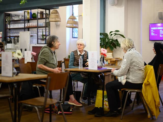 Elderly people at a London “warm bank”, where people can socialise, work and rest without worrying about heating their homes during the winter months. Photo: Getty
