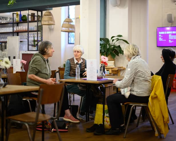 Elderly people at a London “warm bank”, where people can socialise, work and rest without worrying about heating their homes during the winter months. Photo: Getty