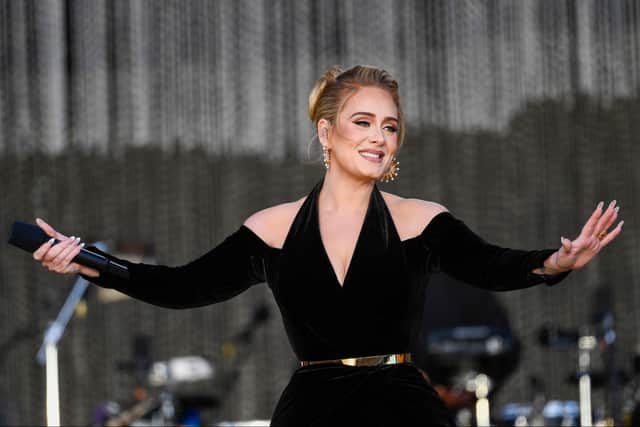 Adele performs on stage as American Express present BST Hyde Park in Hyde Park on July 01, 2022 in London, England. (Photo by Gareth Cattermole/Getty Images for Adele)