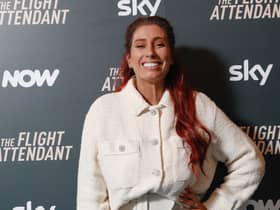 Stacey Solomon attends The Flight Attendant First Class Lounge (Getty) 