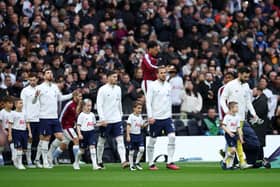  Harry Kane of Tottenham Hotspur enters the pitch prior to the Premier League match between Tottenham Hotspur  (Photo by Eddie Keogh/Getty Images)