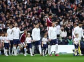  Harry Kane of Tottenham Hotspur enters the pitch prior to the Premier League match between Tottenham Hotspur  (Photo by Eddie Keogh/Getty Images)