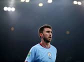 Aymeric Laporte of Manchester City  in action during the Carabao Cup Fourth Round match between Manchester City (Photo by Naomi Baker/Getty Images)