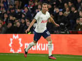Harry Kane celebrates after scoring Tottenham Hotspur’s second goalduring the Premier League win at Crystal Palace (Photo by Mike Hewitt/Getty Images)