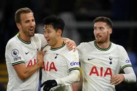 Spurs three goal scorers celebrate after 4-0 win over Crystal Palace