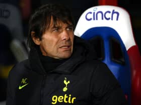 Antonio Conte, Manager of Tottenham Hotspur looks on prior to the Premier League match between Crystal Palace and Tottenham Hotspur 