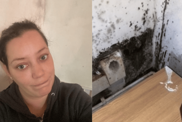 Skye Joseph, 31, says mould in her flat has left her fearing for her children’s health. Credit: SWNS