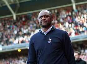 Patrick Vieira, Head Coach of Crystal Palace looks on prior to the Premier League match between Crystal Palace and Southampton FC at Selhurst
