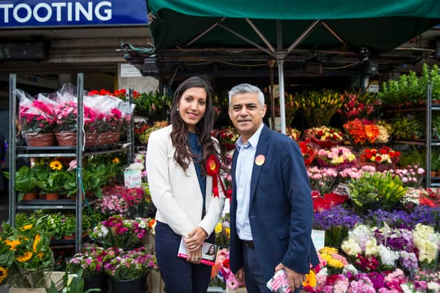 MP Dr Rosena Allin-Khan with London mayor Sadiq Khan. Photo: Getty