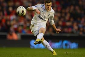 Gareth Bale of Tottenham in action during the Barclays Premier League match between Liverpool and Tottenham Hotspurs  (Photo by Michael Regan/Getty Images)
