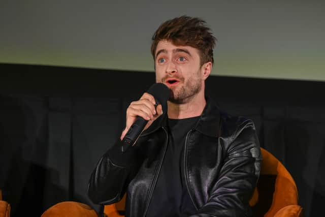 Daniel Radcliffe speaks during the US Premiere Of Weird: The Al Yankovic Story at Alamo Drafthouse Cinema Brooklyn on November 01, 2022 in Brooklyn, New York. (Photo by Slaven Vlasic/Getty Images for The Roku Channel)