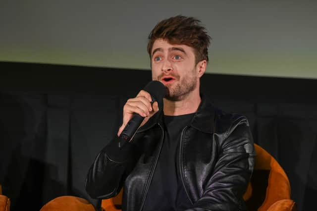 Daniel Radcliffe speaks during the US Premiere Of Weird: The Al Yankovic Story at Alamo Drafthouse Cinema Brooklyn on November 01, 2022 in Brooklyn, New York. (Photo by Slaven Vlasic/Getty Images for The Roku Channel)