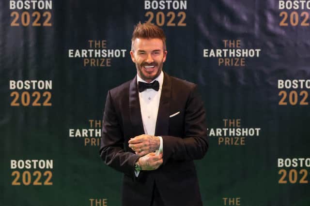 David Beckham attends the Earthshot Prize 2022 at MGM Music Hall at Fenway on December 02, 2022 in Boston, Massachusetts. (Photo by Mike Coppola/Getty Images)