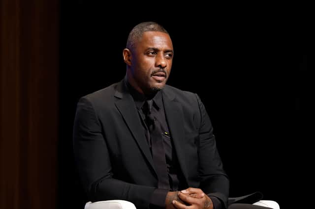 Actor Idris Elba participates in a Fireside Chat at the African and Diaspora Young Leaders Forum at the African American History and Culture Museum on December 13, 2022 in Washington, DC. The forum is in conjunction with the U.S. Africa Leaders Summit, which is bringing together over 50 heads of state, government officials, business leaders, and civil society from Africa to strengthen ties between the U.S. and Africa. (Photo by Anna Moneymaker/Getty Images)