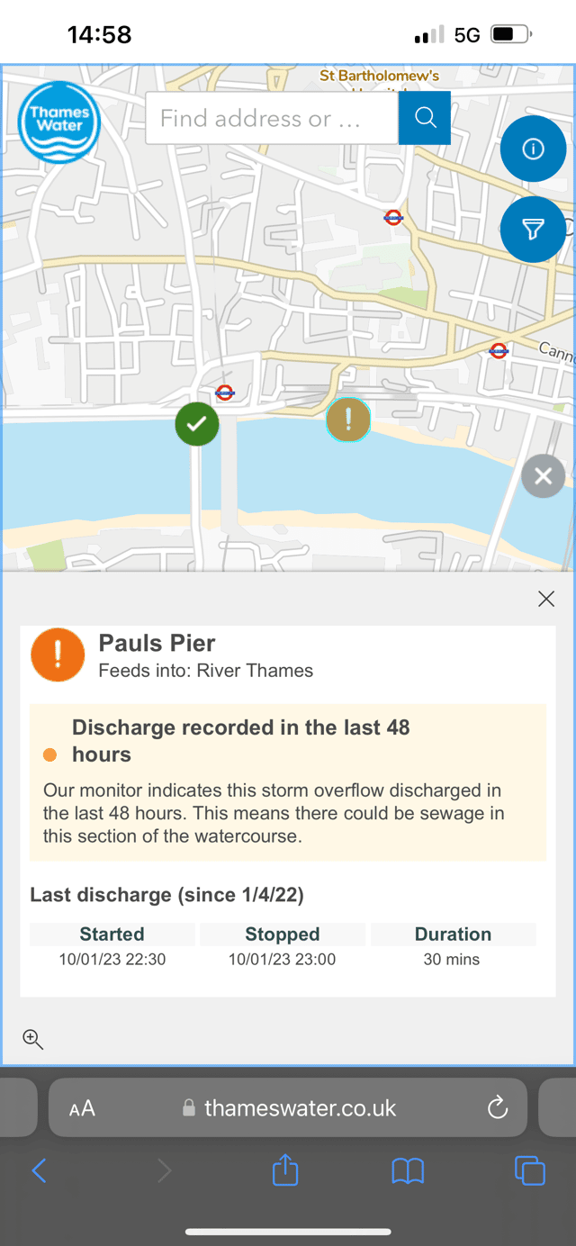 Thames Water’s EDM Map