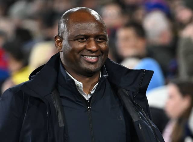 Patrick Vieira arrives for the English Premier League football match between Crystal Palace and Tottenham Hotspur (Photo by BEN STANSALL/AFP via Getty Images)