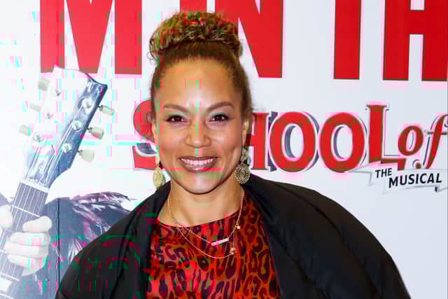 Angela Griffin attends a gala evening of 'School Of Rock The Musical' at Gillian Lynne Theatre on March 06, 2019 in London, England. (Photo by Tristan Fewings/Getty Images)