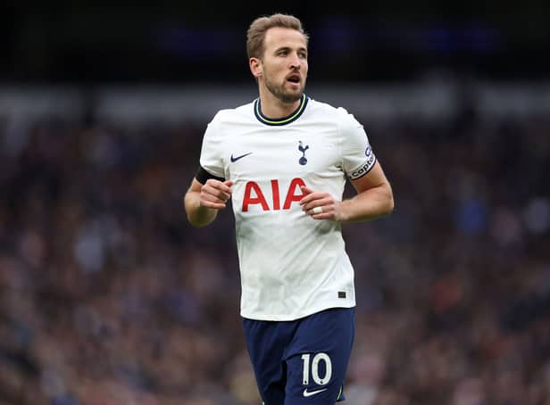 <p>Harry Kane of Tottenham Hotspurs in action during the Emirates FA Cup third round match between Tottenham Hotspur and Portsmouth. (Photo by Julian Finney/Getty Images)</p>