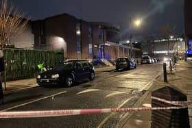 The scene of a shooting near Euston, in Camden