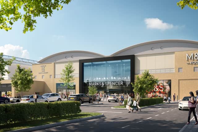 A CGI image of what the new M&S Leeds White Rose store will look like
