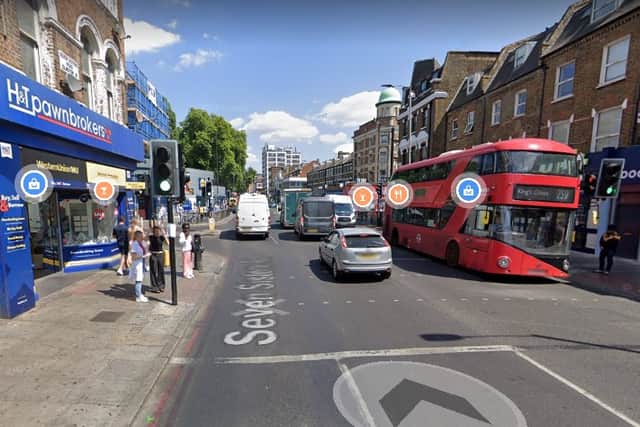 A man was hit by two cars on Seven Sisters Road. Credit: Google