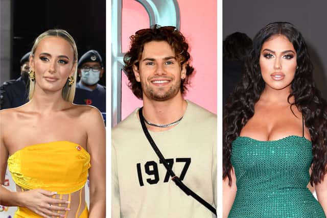Love Island’s Millie Court, Joe Garratt and Anna Vakili all hail from the London area. (Photo Credit: Getty Images)