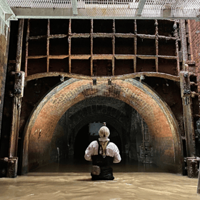 Thames Water’s Northern Outfall Sewer system is large enough to drive a van down.