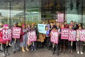 An Age UK London protest at City Hall. Photo: Age UK London