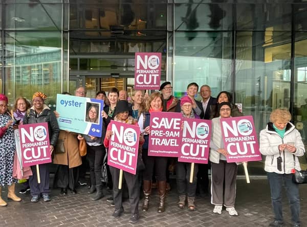 An Age UK London protest at City Hall. Photo: Age UK London
