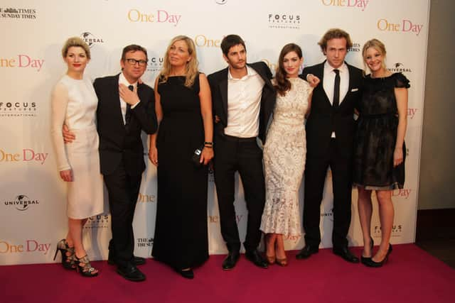 L-R: Jodie Whittaker, David Nicholls, Lone Scherfig, Jim Sturgess, Anne Hathaway, Rafe Spall and Romola Garai at the One Day premiere in 2011. Photo: Getty