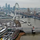 An aerial view of central London