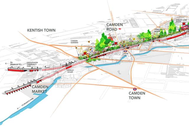 The eventual route of the Camden Highline