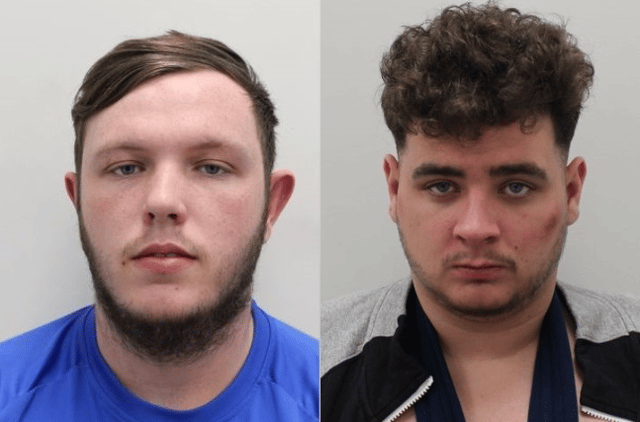 Ronnie Fitzgerald, 20 (left) and Thomas Lenaghan, 24, (right) have been jailed for the robbery. Credit: Met Police