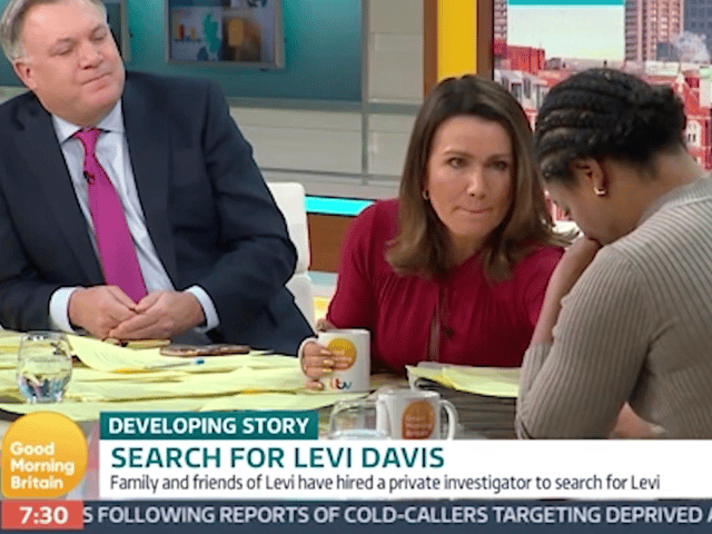 An emotional Susanna Reid seen attempting to comfort Levi Davis’ mum, Julie, who is struggling to hold back tears - Credit: ITV