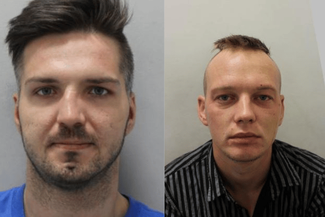 Ernestas Aleksandrovas (left) and Arturas Ptickinas (right) have been jailed for killing a homeless man. Credit: Met Police