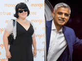 Amy Lame (left) and mayor Sadiq Khan. Photo: Getty