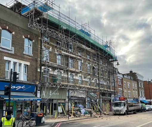 A building has partially collapsed in Stoke Newington. Photo: Christian Howse