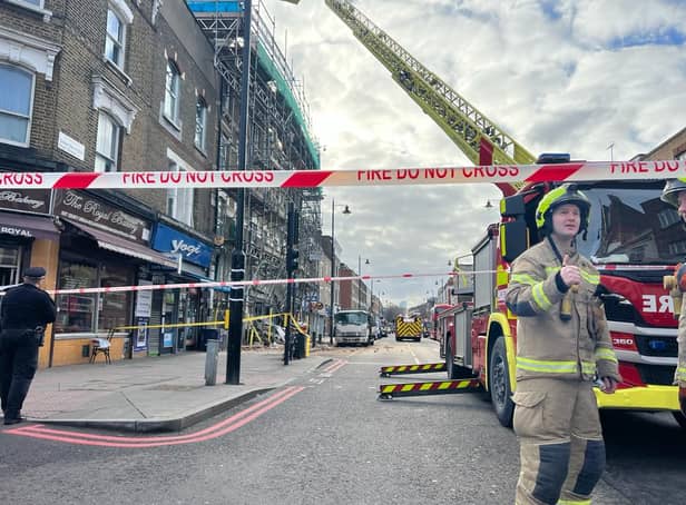 Rubble at the scene. Photo: LondonWorld