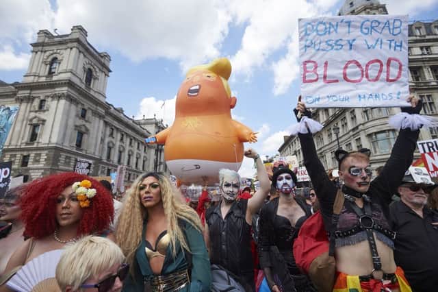 The blimp was flown over Parliament Square during Donald Trump’s visit to London in 2018. Credit: Getty Images