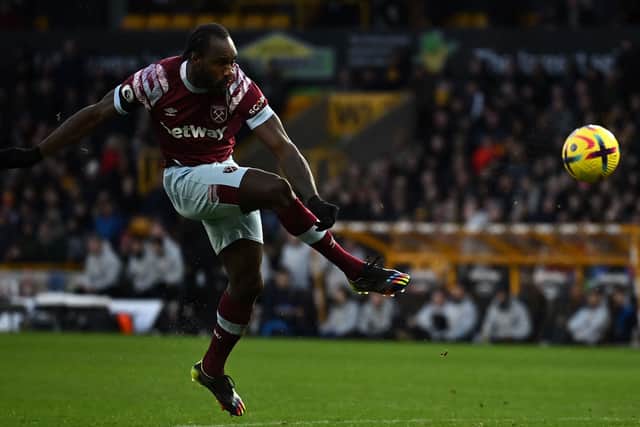 Michail Antonio scored twice in the first leg against AEK Larnaca