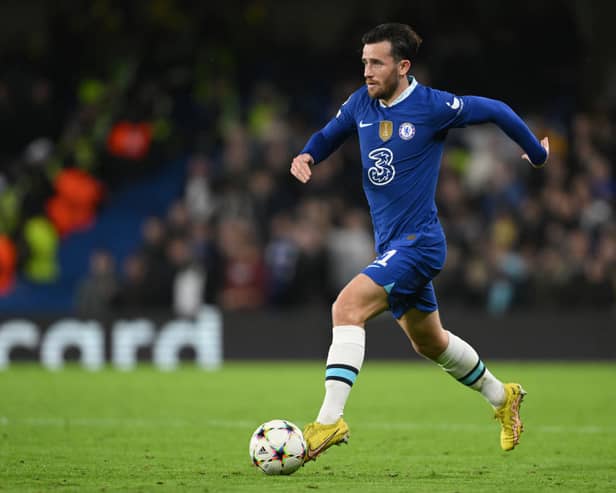  Ben Chilwell of Chelsea runs with the ball during the UEFA Champions League group E match between Chelsea FC and Dinamo Zagreb at Stamford Bridge 