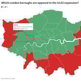 Boroughs in opposition to the ULEZ. Photo: Flourish